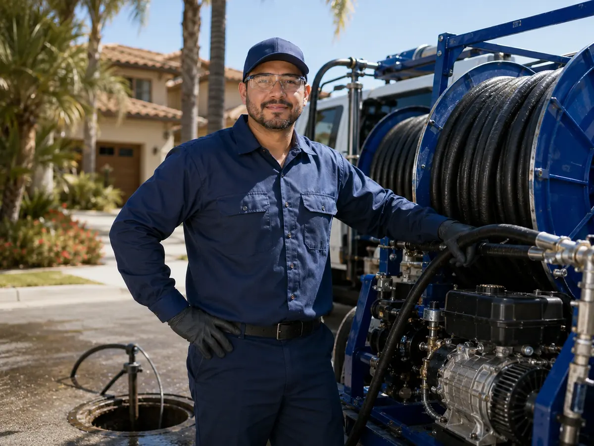 Hydro jet sewer cleaning in La Canada Flintridge
