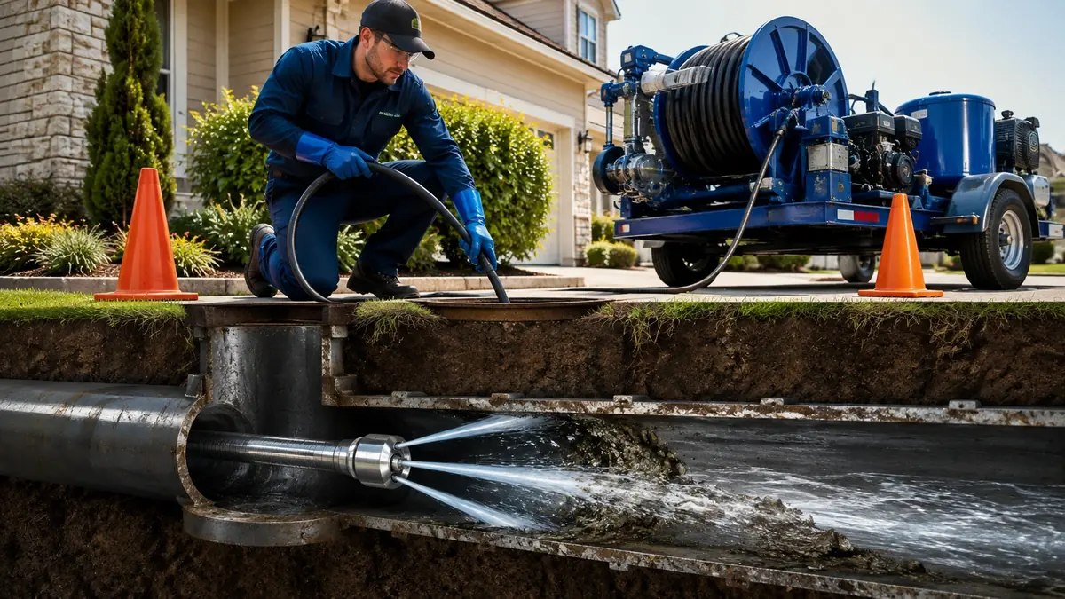 Main Sewer Line Hydro Jet Cleaning in La Canada Flintridge