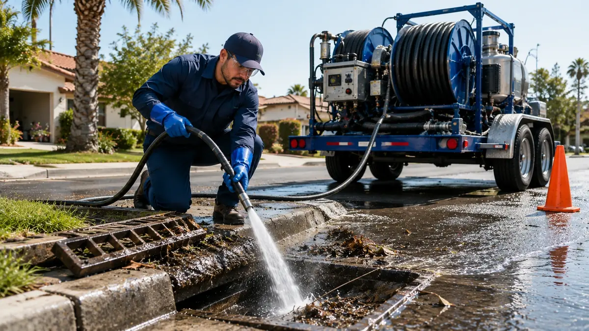 Storm Drain Hydro Jet Cleaning in La Canada Flintridge