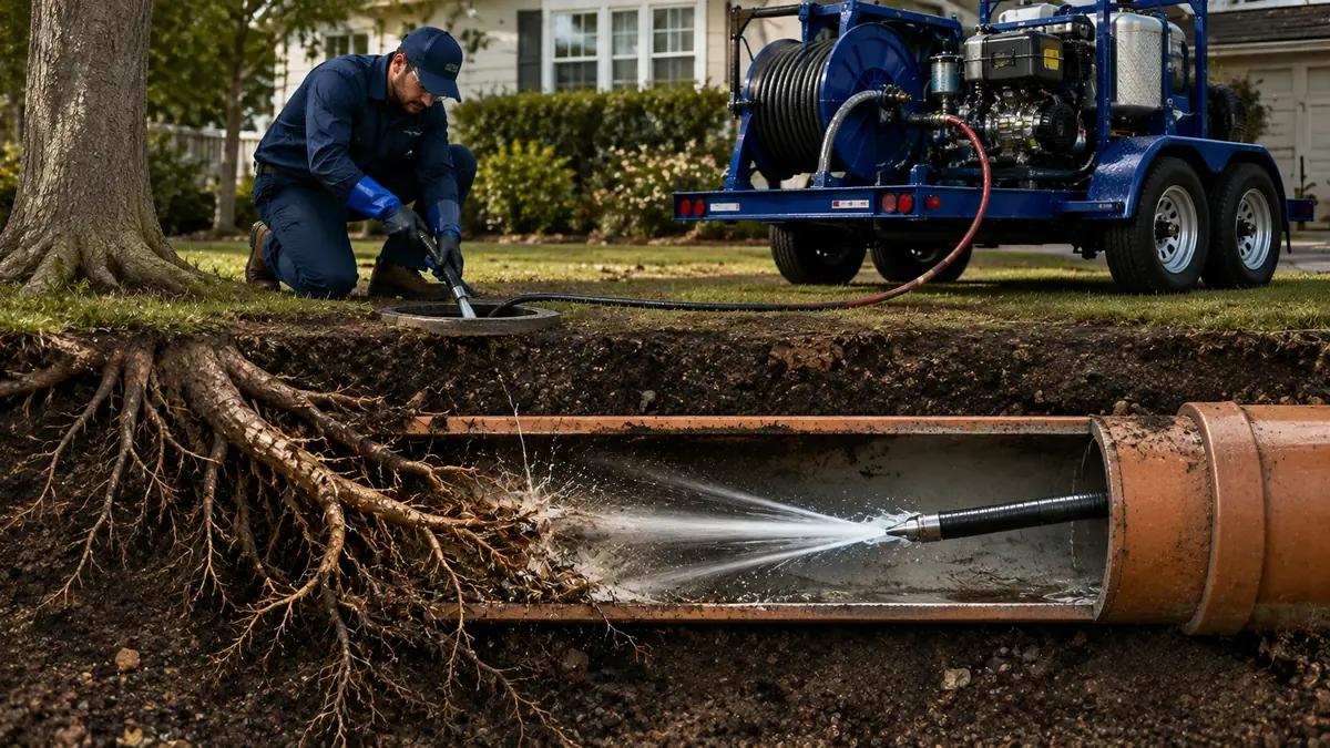 Tree Root Removal with Hydro Jetting in La Canada Flintridge